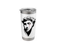Statue of David Blackwork Minimal Tattoo Flash x Bloody Tear Stainless Steel Insulated Tumbler