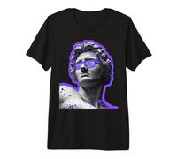 Statue of David Retro Pop Art Sunglasses Indigo Premium T-Shirt