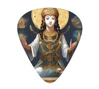 Statue Of God Multi-Thickness Guitar Pick Set 12 Pieces Clear Tone Comfortable Feel Strong Wear Resistance And Toughness Comes With Transparent Box