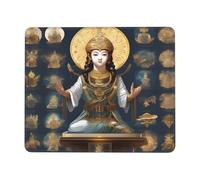Statue of God Square Waterproof Non-Slip Rubber Base Mouse Mat for Office Laptop,Laptop Wireless Mouse Home Office Travel 7 X 8.6 in