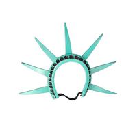 Statue Of Goddesses Costume - Patriotic Torch Headband Prop PU Foam, Lightweight Headpiece Accessory, Average Size 4th July Parade Set | Independence Day Halloween Cosplay School Event