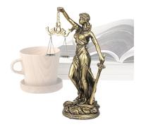 Statue of Lady Justice - resin material, elegant office decor, sophisticated decorative accent, versatile display piece | Ideal for study living room bedroom home office bookspla