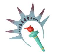 Statue Of Liberties Torch Headband Stage Props Hairhoop For Halloween And 4th Of July Day Party Gathering Accessories Independence Day Party Headwear
