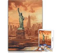 Statue of Liberty 1000 Piece Teenager Puzzles Logical Fun Educational Activity Unique Gift with Warm Sentiment Size 50x75cm