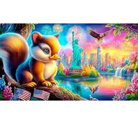 Statue-of-Liberty 1000 Pieces Recycled Paper Jigsaw Puzzle Impossible Hard Difficult Educational Games for The Whole for Women, Gifts for Men 70x50cm/1000pcs