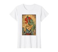 Statue of Liberty Cat Selfie Ukiyo-e Liberty Friendship Value Graphic T-Shirt