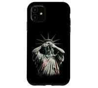 Statue of Liberty Covering Her Face In Shame Political Chaos Case for iPhone 11