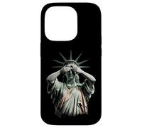 Statue of Liberty Covering Her Face In Shame Political Chaos Case for iPhone 14 Pro
