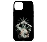 Statue of Liberty Covering Her Face In Shame Political Chaos Case for iPhone 15 Plus