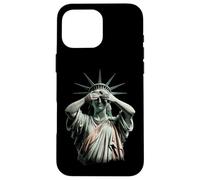 Statue of Liberty Covering Her Face In Shame Political Chaos Case for iPhone 16 Pro Max