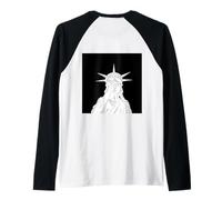 Statue of Liberty covering her face in shame political chaos Raglan Baseball Tee