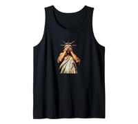 Statue of Liberty covering her face in shame political chaos Tank Top