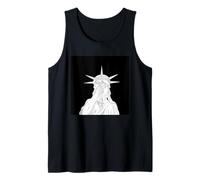 Statue of Liberty covering her face in shame political chaos Tank Top