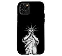 Statue of Liberty covering her face shame crying political Case for iPhone 11 Pro