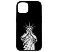 Statue of Liberty covering her face shame crying political Case for iPhone 13