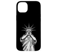 Statue of Liberty covering her face shame crying political Case for iPhone 14 Plus