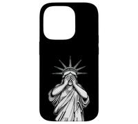 Statue of Liberty covering her face shame crying political Case for iPhone 14 Pro