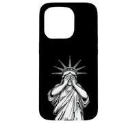 Statue of Liberty covering her face shame crying political Case for iPhone 15 Pro