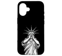 Statue of Liberty covering her face shame crying political Case for iPhone 16