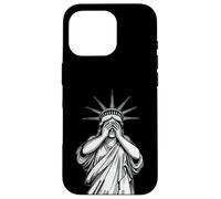 Statue of Liberty covering her face shame crying political Case for iPhone 16 Pro