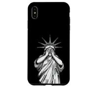 Statue of Liberty covering her face shame crying political Case for iPhone XS Max