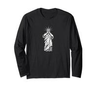 Statue of Liberty covering her face shame crying political Long Sleeve T-Shirt