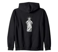Statue of Liberty covering her face shame crying political Zip Hoodie