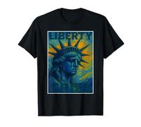 Statue of Liberty Cries Van Gogh Starry Night US Justice Cry T-Shirt