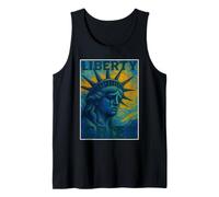 Statue of Liberty Cries Van Gogh Starry Night US Justice Cry Tank Top