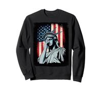 Statue Of Liberty Crying Equality US Flag Silent Protest Sweatshirt