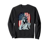 Statue Of Liberty Crying Equality US Flag Silent Protest Sweatshirt