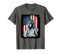 Statue Of Liberty Crying Equality US Flag Silent Protest T-Shirt