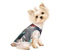 Statue of Liberty Flag Print Dog Shirt Summer Lightweight Pet T Shirts Soft Breathable Stretchy Cats Dogs Tee Shirt