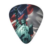 Statue Of Liberty Flag Print Organizer Storage Box Different Thickness Guitar Picks For Acoustic Guitar