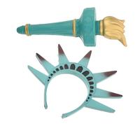 Statue of Liberty Headband Liberty Crown Spiked Green Pu Resin | Party Prop for Halloween Gatherings, Easy to Hold with Snug Band Structure, Lightweight for All-day Wear