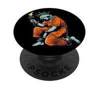 Statue of Liberty in Chains Political Protest Art Freedom PopSockets Adhesive PopGrip