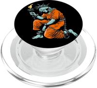 Statue of Liberty in Chains Political Protest Art Freedom PopSockets PopGrip for MagSafe