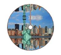Statue Of Liberty In Nyc Print Christmas Tree Skirt Festive Decoration For The Perfect Holiday Ambience
