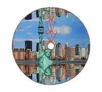 Statue Of Liberty In Nyc Print Christmas Tree Skirt Festive Decoration For The Perfect Holiday Ambience