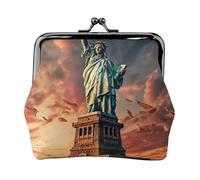 Statue of Liberty in NYC Print Lightweight Women Coin Purse Exquisite Waterproof Small Pouch for Coins Cards