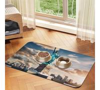 Statue of Liberty in NYC Print Pet Absorbent Leather Tablecloth for Dogs Cats,Pet Food Mat Leather Feeding Mat for Dogs Cats