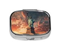 Statue of Liberty in NYC Print Pill Box Portable Pill Case Holde Organizer for Purse Pocket Travel Gifts
