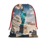 Statue Of Liberty In Nyc Print Practical Drawstring Gift Pouches Comfort Holiday Parties Events Multipurpose Use