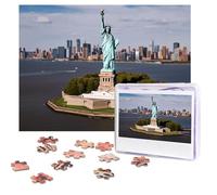 Statue of Liberty in NYC Puzzles 500 Pieces Personalized Jigsaw Puzzles with storage bag Photos Puzzle for Adults Challenging Picture Puzzle for Men Women Home Decor (52x38 CM)
