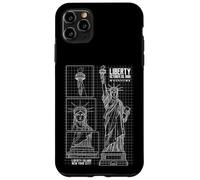 Statue Of Liberty Island New York Technical Diagram NYC 1886 Case for iPhone 11 Pro Max