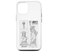 Statue Of Liberty Island New York Technical Diagram NYC 1886 Case for iPhone 12/12 Pro