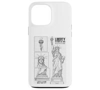 Statue Of Liberty Island New York Technical Diagram NYC 1886 Case for iPhone 13 Pro Max