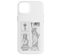 Statue Of Liberty Island New York Technical Diagram NYC 1886 Case for iPhone 14 Plus