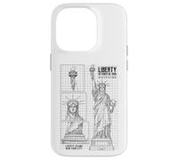 Statue Of Liberty Island New York Technical Diagram NYC 1886 Case for iPhone 14 Pro