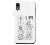 Statue Of Liberty Island New York Technical Diagram NYC 1886 Case for iPhone XR